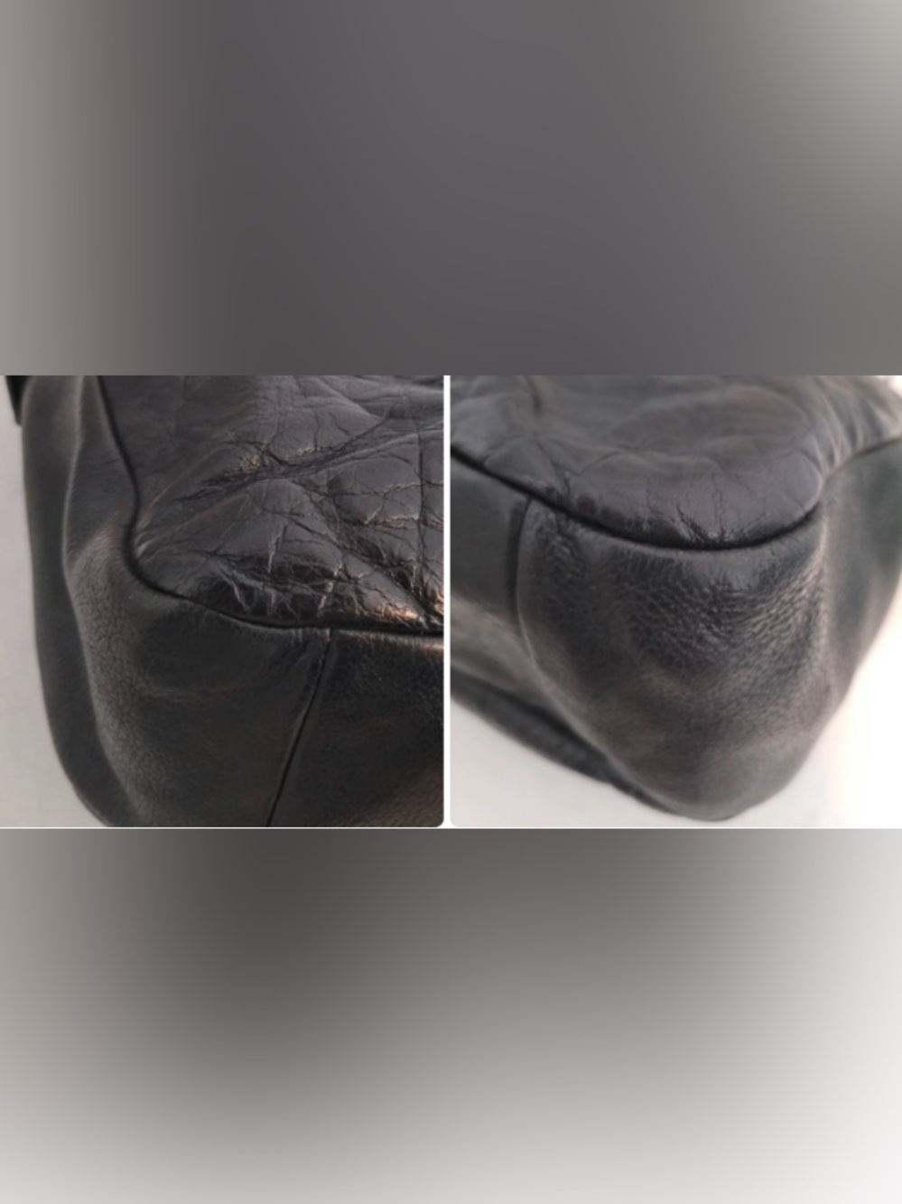 Fossil Peyton Black Leather Crossbody Shoulder Bag Souble Flap - Picture 7 of 16